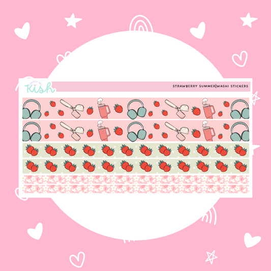 Strawberry Summer  | Washi | Stickers