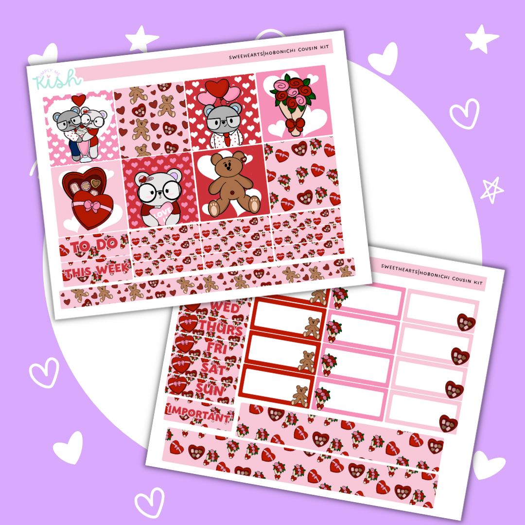 HOBONICHI COUSIN Planner Stickers Mini Kit - Strawberry