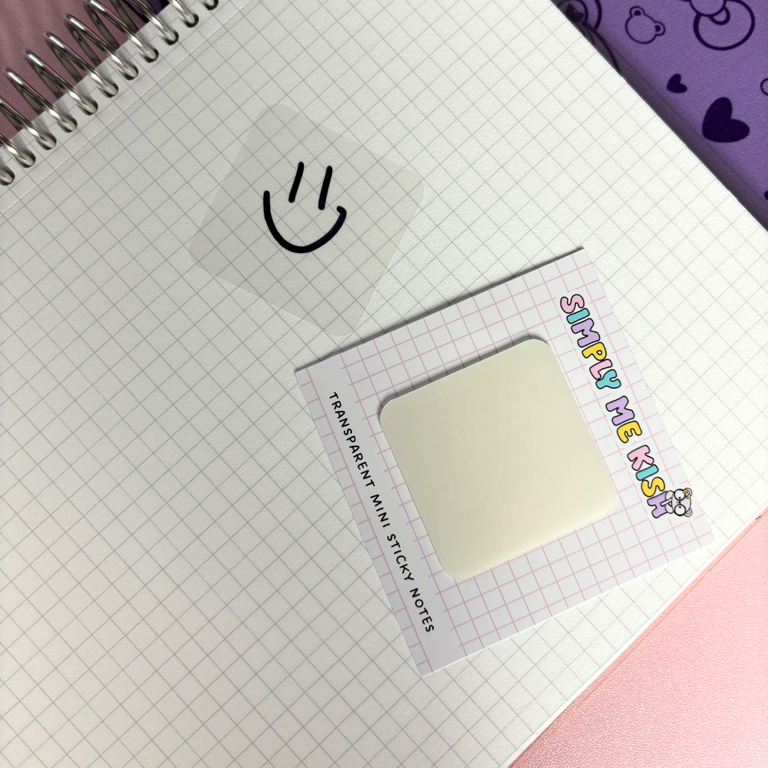 Mini Square Transparent Sticky Notes| Size 1.6