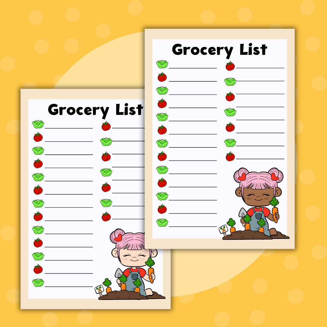 Farmville Grocery List | A5| Full Page Sticker