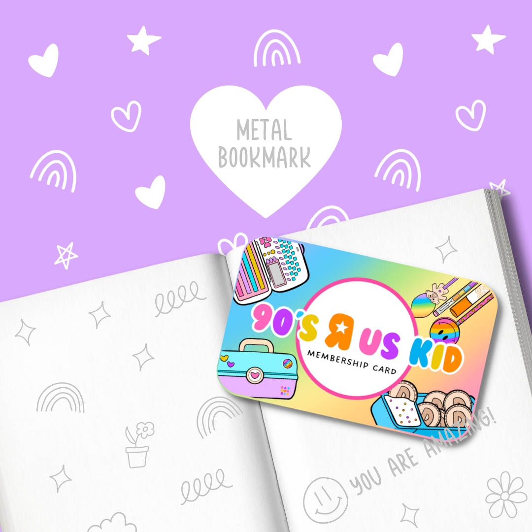90's Kid Club | Metal Book Card | Washi Card