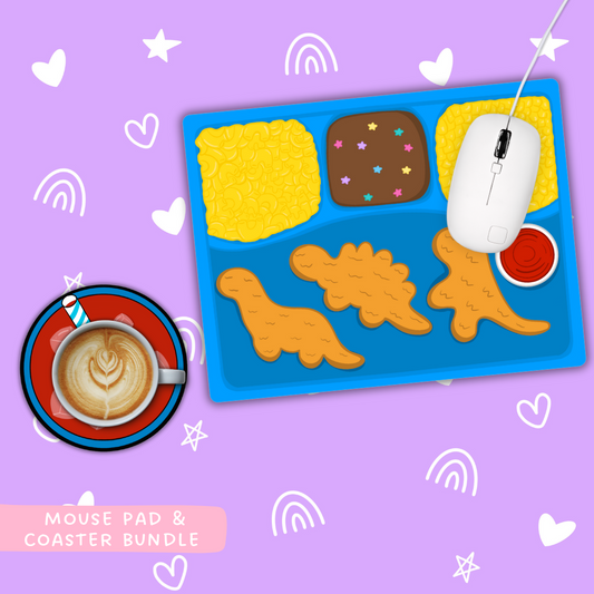 Lunch Special | Mouse Pad & Coaster Bundle