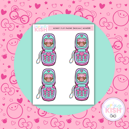 Kenny Flip Phone Decorative | Character Doodles | Sticker Sheet