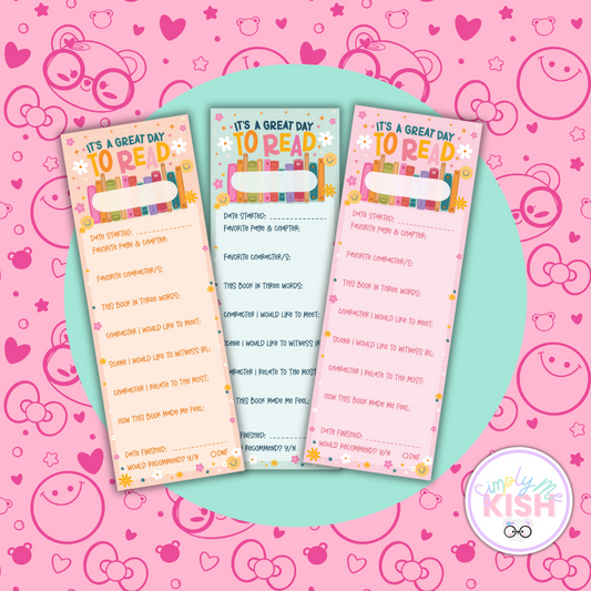 It's a Great Day Read Prompt Bookmark| Sticker Bookmark