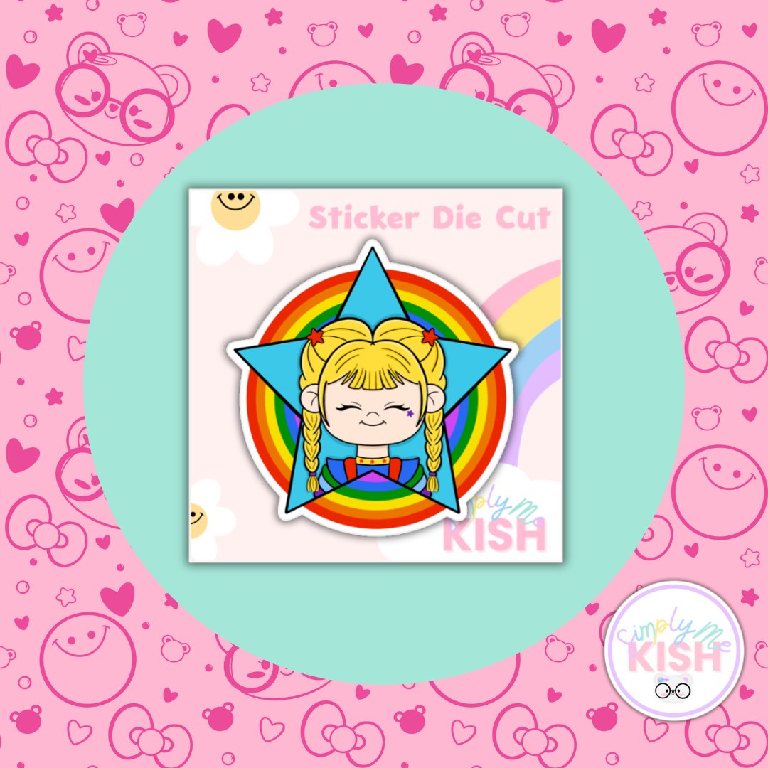 Rainbow Girl Wisp | Sticker Die Cut