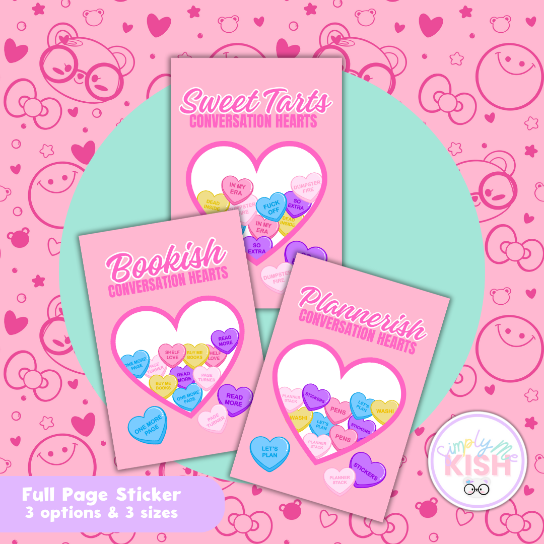 Convo Hearts | Full Page Sticker| 3 Sizes