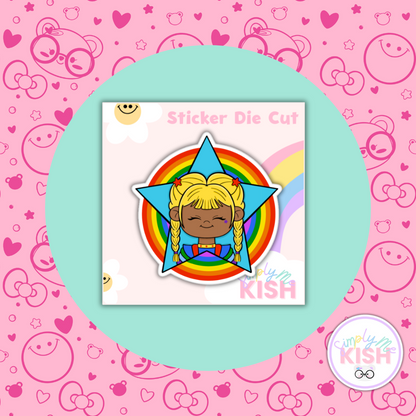 Rainbow Girl Wisp | Sticker Die Cut