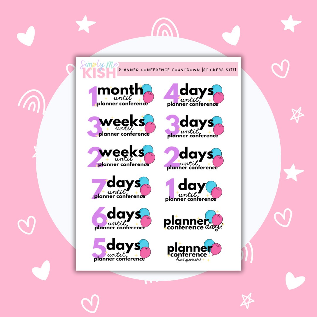 Planner Conference Countdown| Stickers