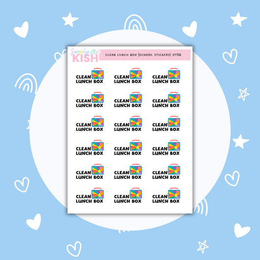 Clean Lunch Box | School Stickers