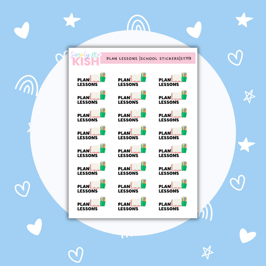 Plan Lessons| School Stickers