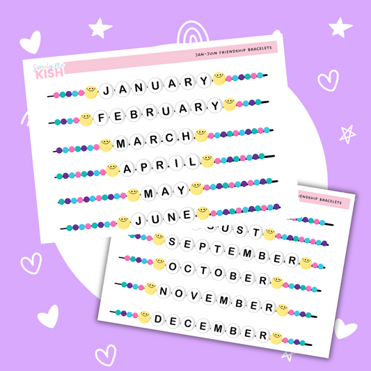 Monthly Friendship Bracelet| Stickers