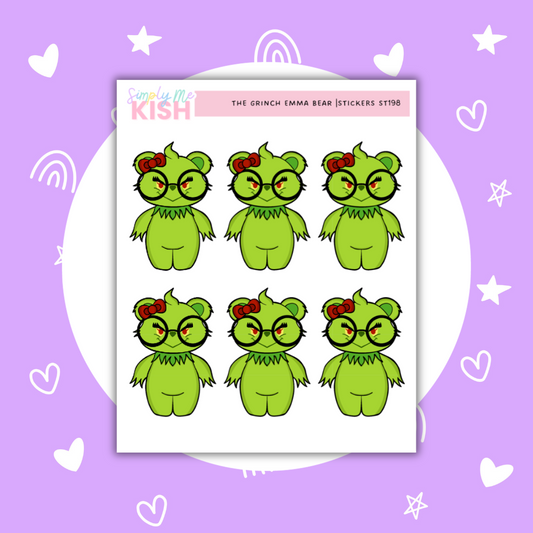 The Grinch Emma Bear | Sticker Sheet