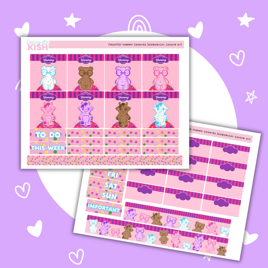Frosted Yummy Cookies| Cousin| Sticker Kit