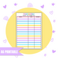 A6 Passwords | Full Page Digital Sticker |
