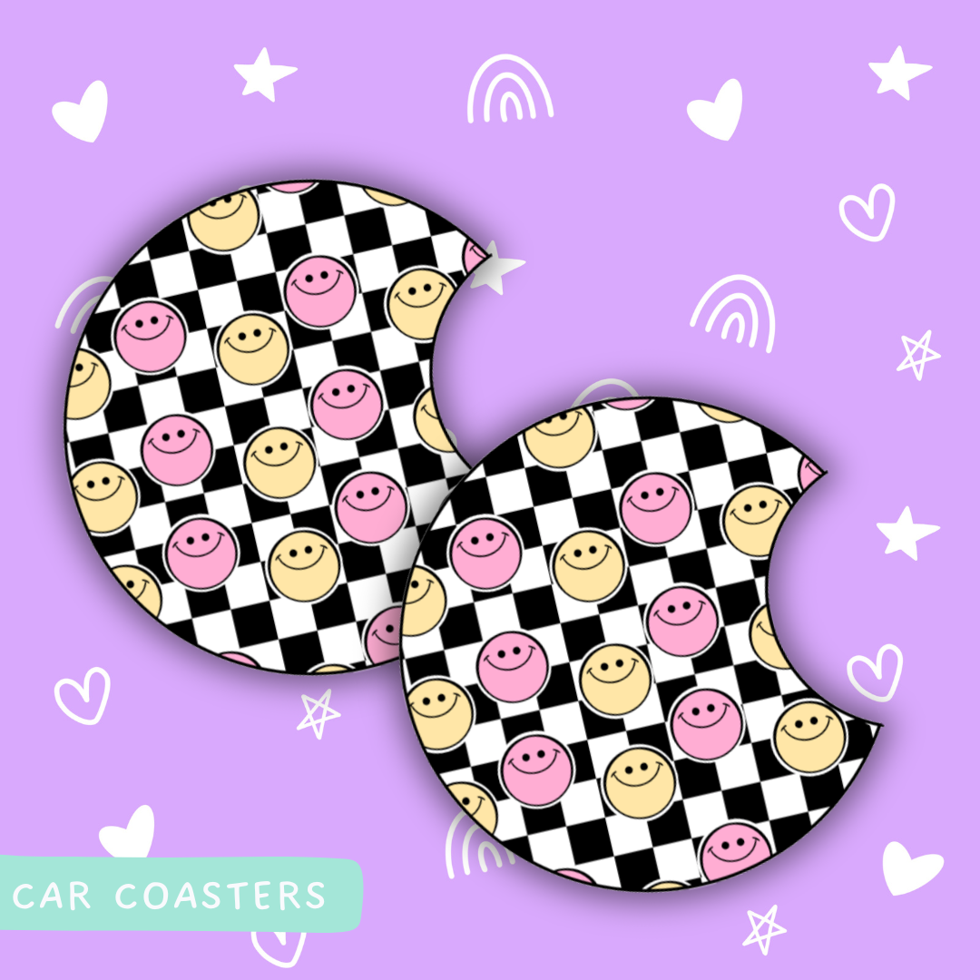 Fueled By Iced Coffee and Anxiety | Car Coasters