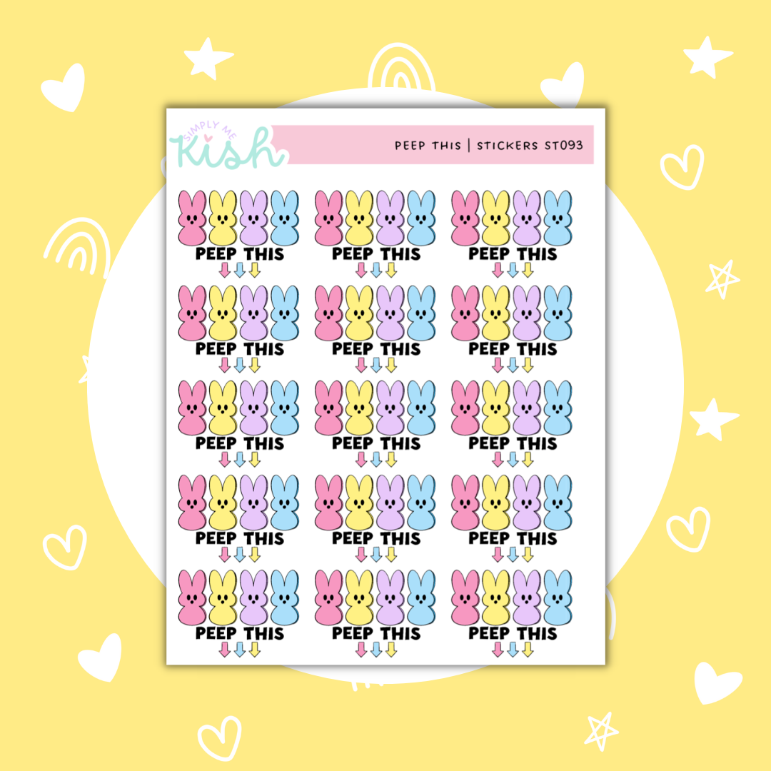 Peep This | Marshmallow Bunnies |  Functional  | Stickers