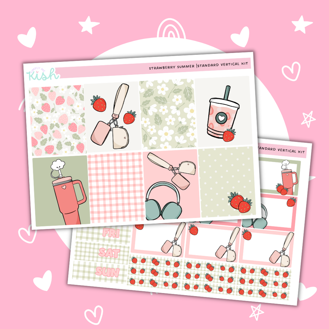 Strawberry Summer | Standard Vertical | Sticker Kit
