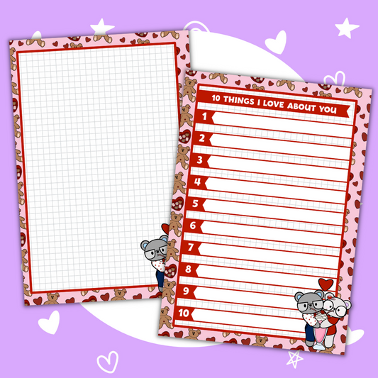 Sweet Hearts Valentine| Full Page| A5 Hobonichi Sticker