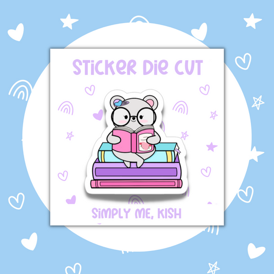 Book Stack| Emma Bear Character| Sticker Die Cut