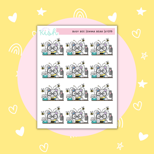 Busy Bee | Emma Bear| Doodle| Stickers