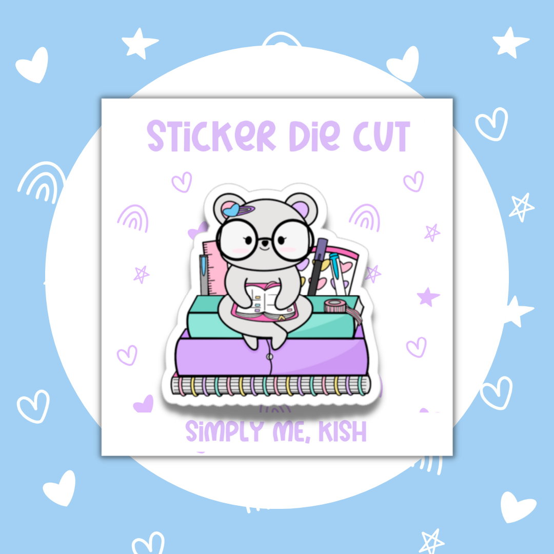 Planner Stack| Emma Bear Character| Sticker Die Cut