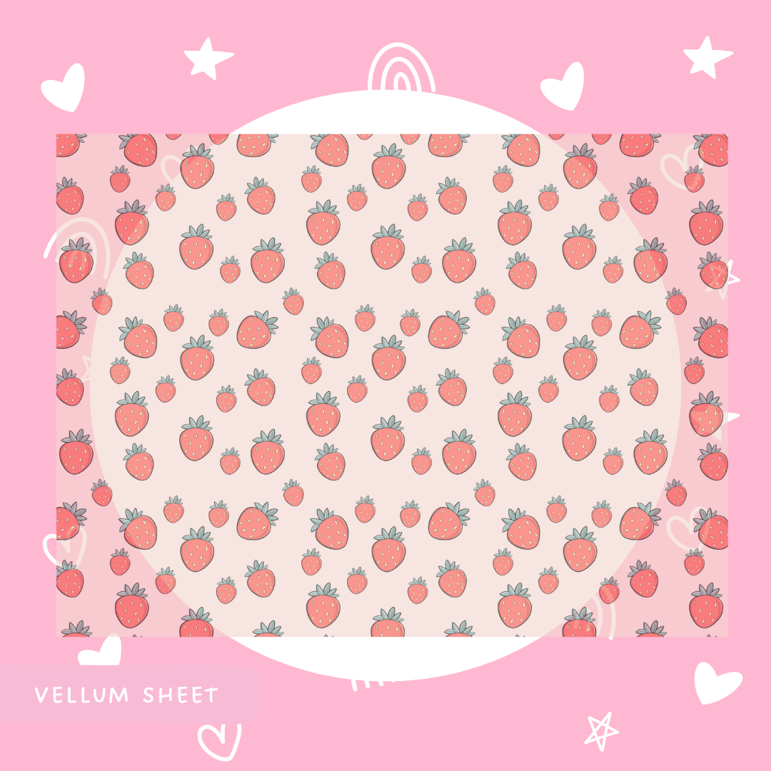 Strawberry Summer | Strawberry  | Vellum| Decorative Sheet