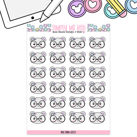 Mad Emoji | Emma Bear| Character Stickers