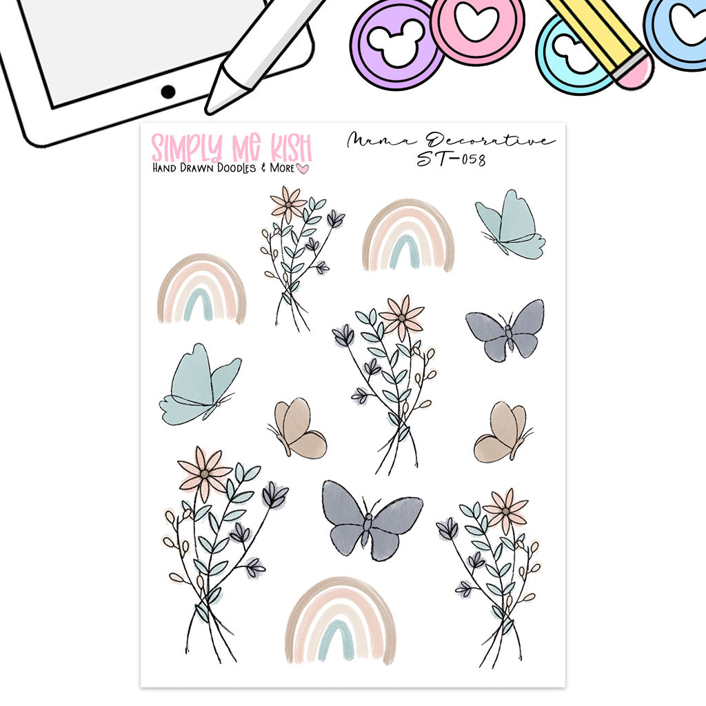 Mama| Floral| Decorative Stickers