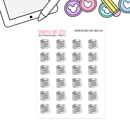 Shopping Bag |  Doodle|  Icon | Stickers